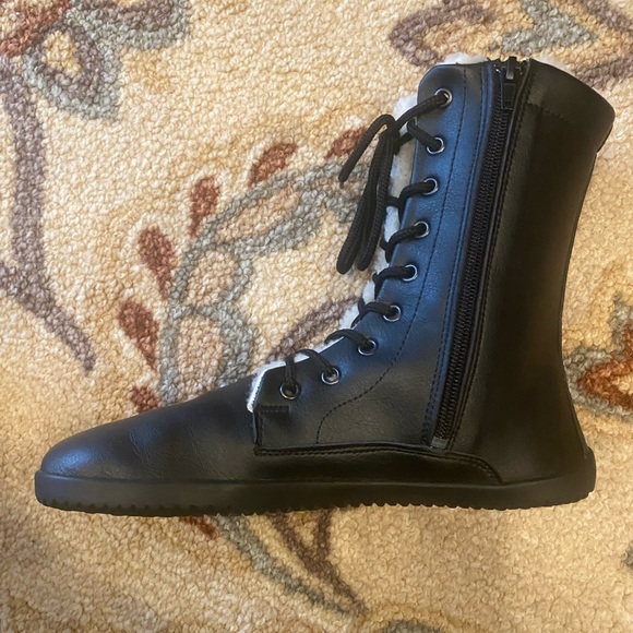 Ahinsa Jaya winter zip up black boot size 40 Barefoot style boot - Picture 3 of 6